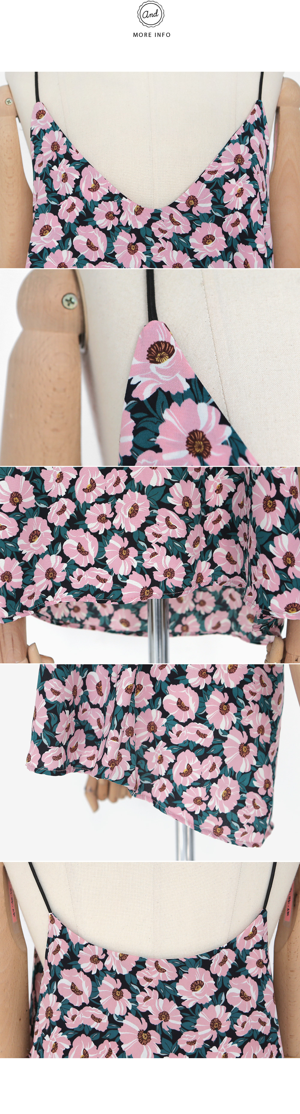 <font color=red><b>**雑誌mer6月号掲載**</b></font>フラワーパターンVネックビスチェ・全3色 | DHOLIC | 詳細画像7