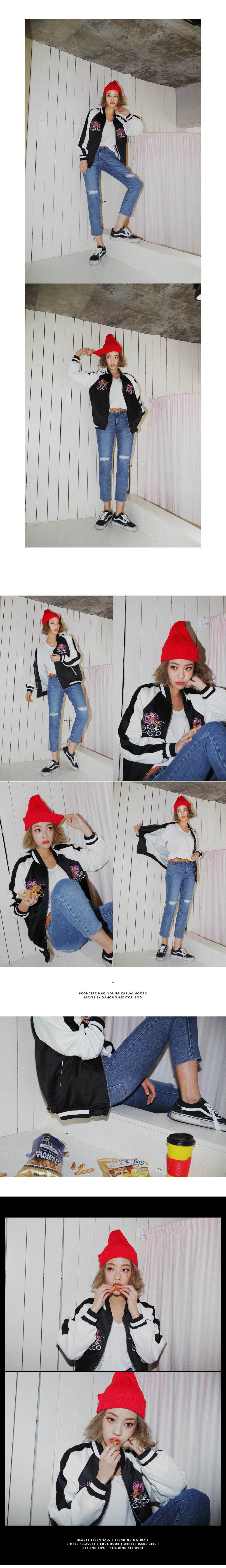 刺繍ポイントスカジャン・全2色 | DHOLIC | 詳細画像3