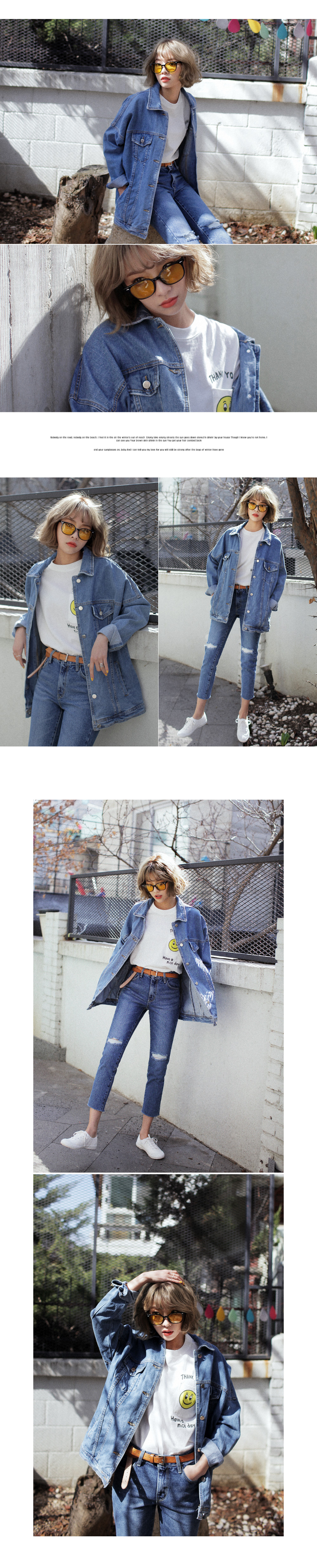 フレイドヘムハイウエストストレートデニムパンツ・全1色 | DHOLIC | 詳細画像11