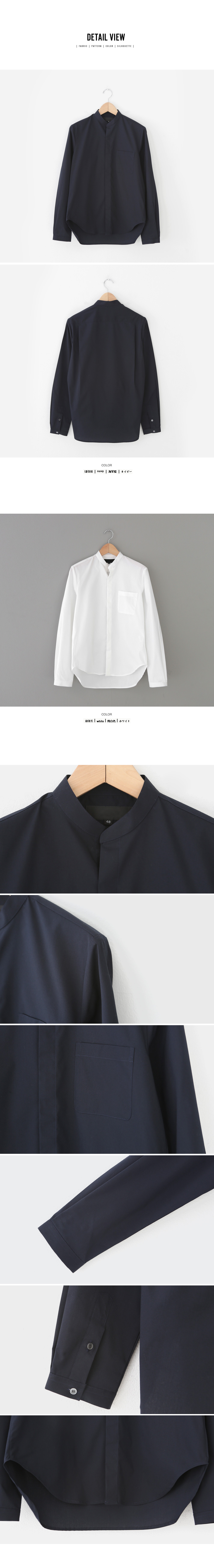 アンバランスヘムスタンドカラーシャツ・全2色 | 詳細画像5