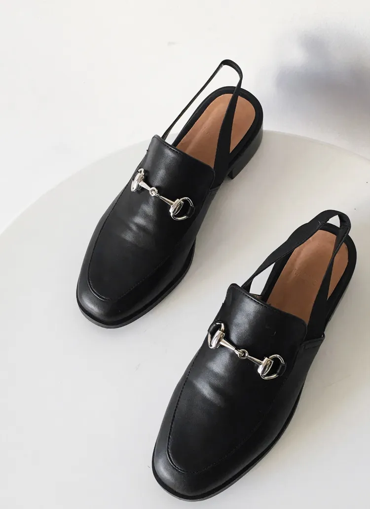 2TYPEスクエアトゥバックストラップローファー・全2色 | DHOLIC | 詳細画像1