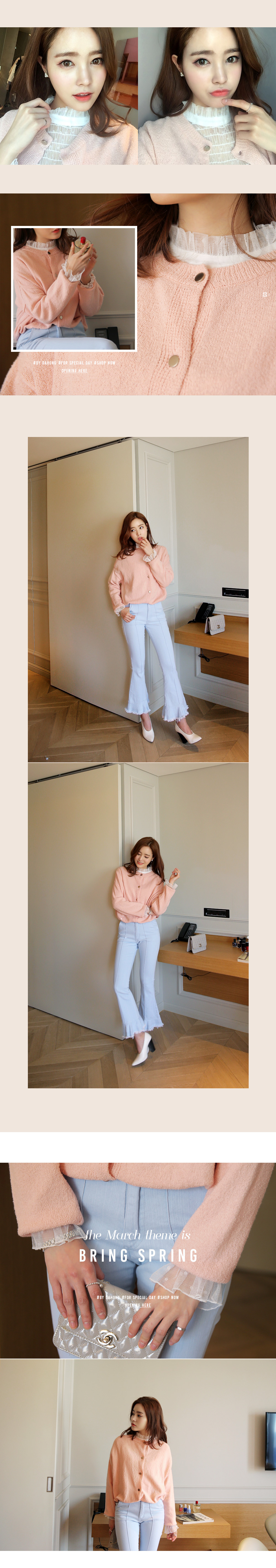 ドットパターンベルカフスシースルーブラウス・全3色 | DHOLIC | 詳細画像4