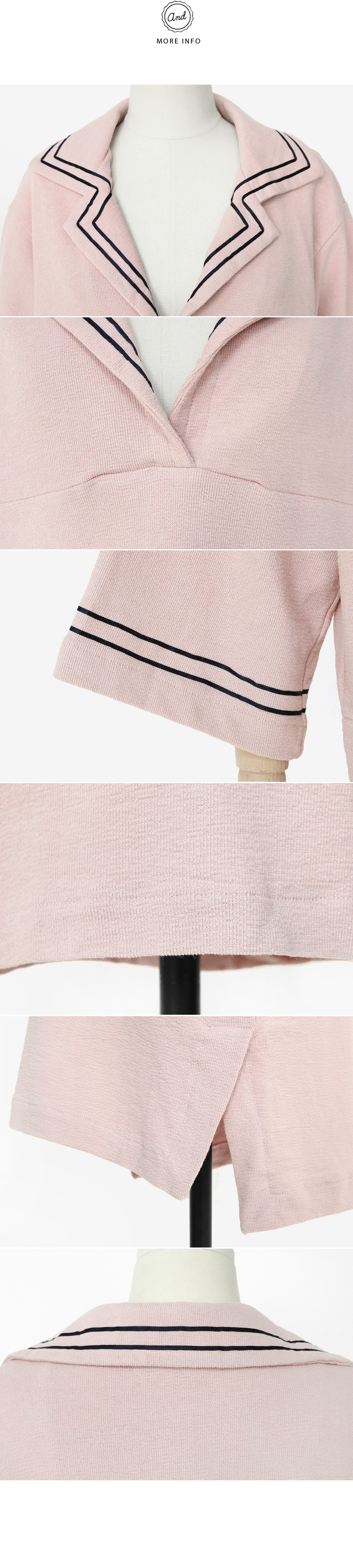 サイドスリットセーラーカラーTシャツ・全3色 | DHOLIC | 詳細画像7