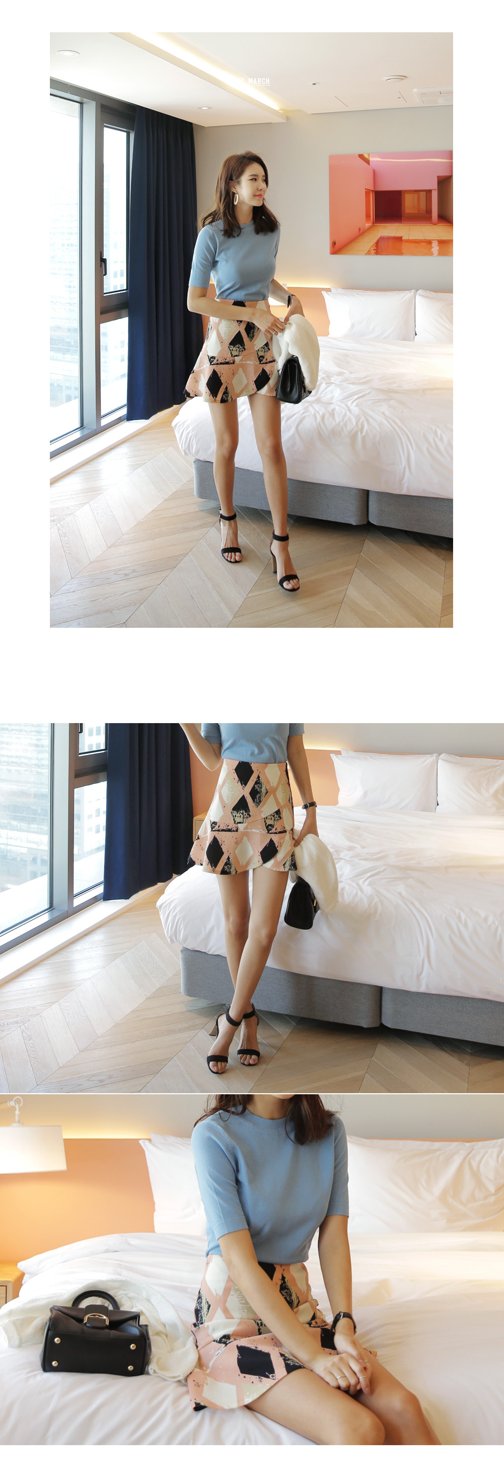 ユニークウッドヒールアンクルストラップサンダル・全6色 | DHOLIC | 詳細画像15