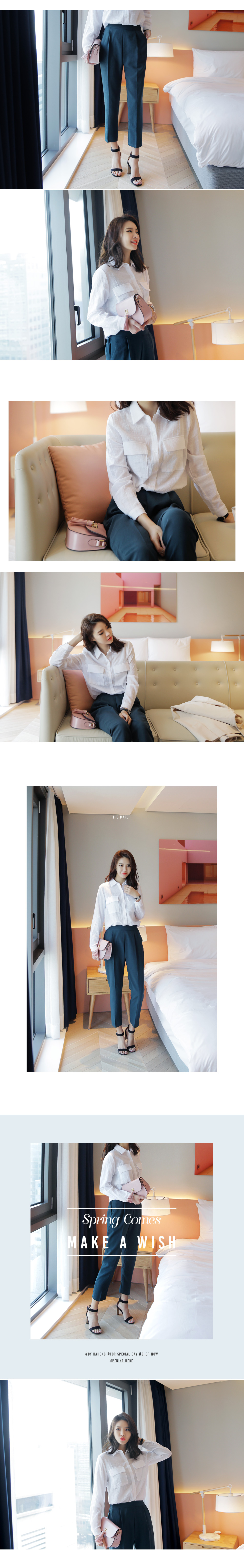 ユニークウッドヒールアンクルストラップサンダル・全6色 | DHOLIC | 詳細画像8