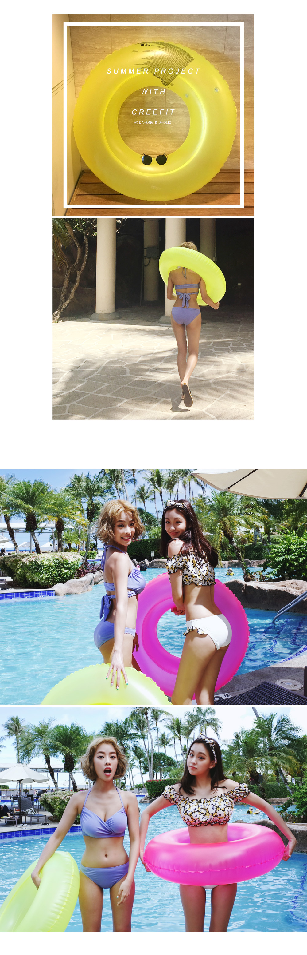 ヘアバンドSETフラワーオフショルダービキニ・全2色 | DHOLIC | 詳細画像6