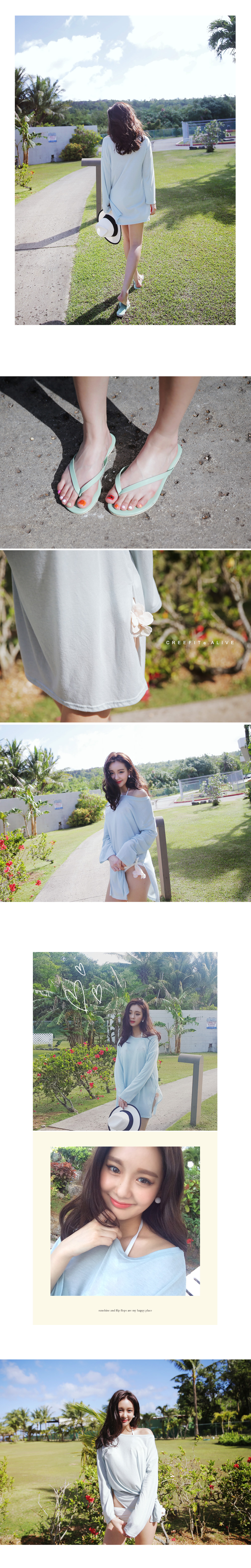 <font color=red><b>**雑誌GLITTER8月号掲載**</b></font>フラワーデコレーションホルターネックビキニ・全1色 | DHOLIC | 詳細画像7