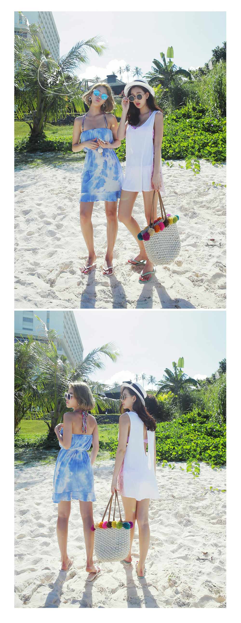 エスニックパターンホルターストラップチューブトップビキニ・全3色 | DHOLIC | 詳細画像7