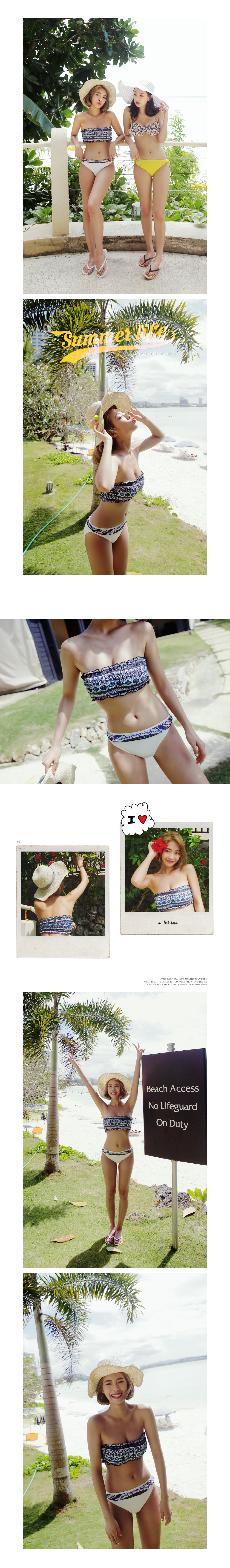 エスニックパターンホルターストラップチューブトップビキニ・全3色 | DHOLIC | 詳細画像10