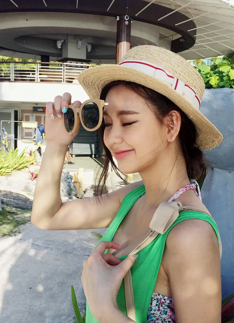 配色リボンスディテールカンカン帽・全1色 | DHOLIC | 詳細画像1