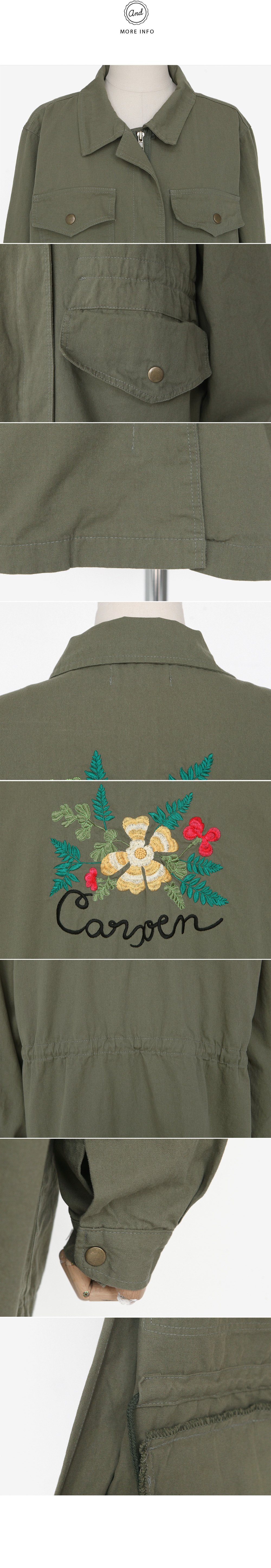 フラワー刺繍ミリタリージャケット・全2色 | DHOLIC | 詳細画像7