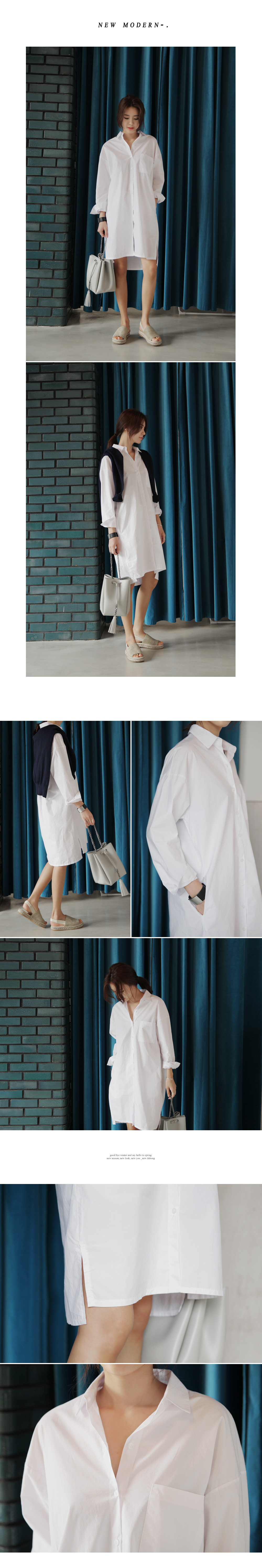 アンバランスヘムスリットオーバーサイズシャツ・全5色 | DHOLIC | 詳細画像2