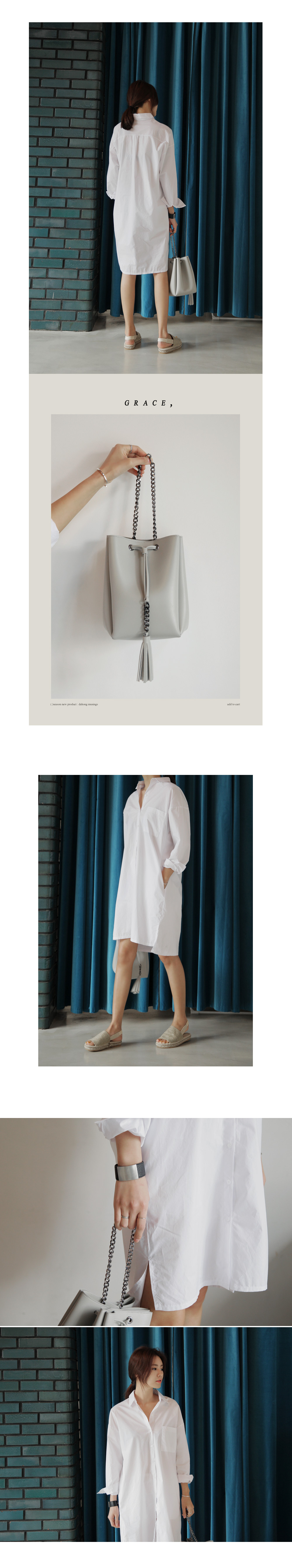 アンバランスヘムスリットオーバーサイズシャツ・全5色 | DHOLIC | 詳細画像4