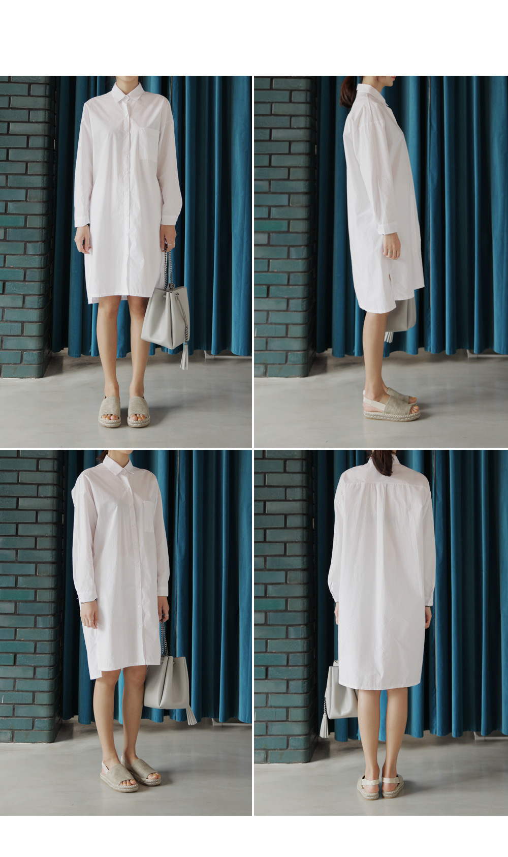 アンバランスヘムスリットオーバーサイズシャツ・全5色 | DHOLIC | 詳細画像7