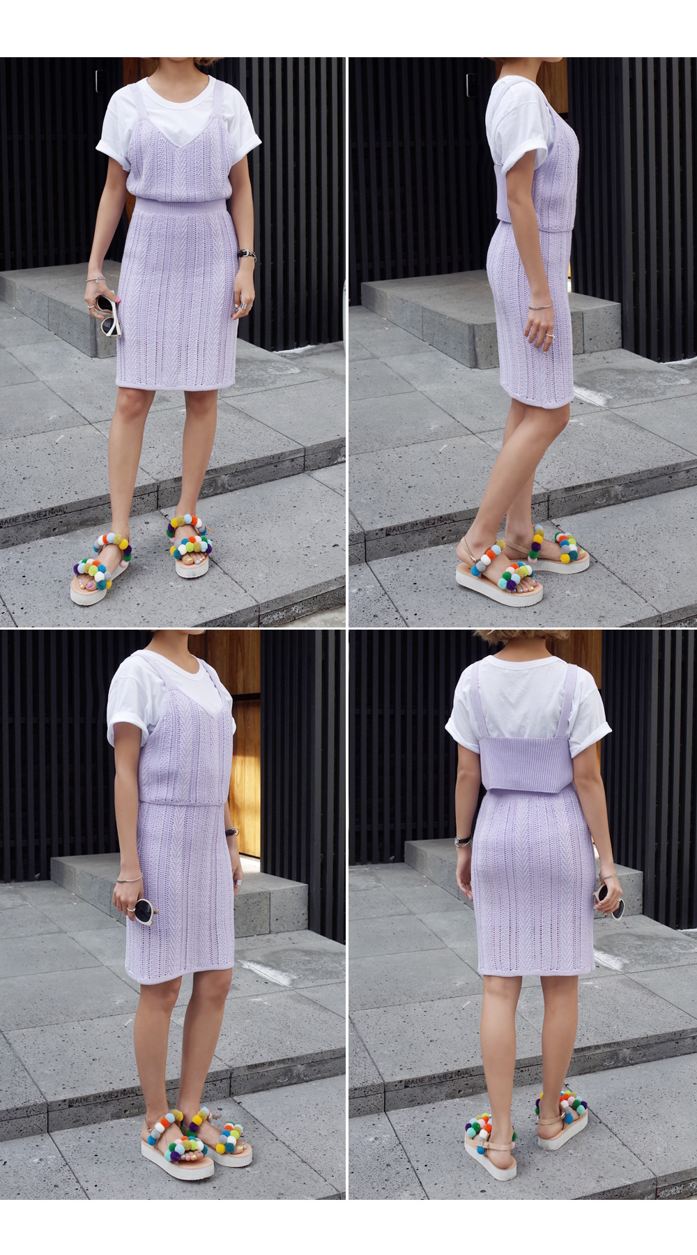 <font color=red><b>**雑誌GLITTER8月号Scawaii7月号掲載**</b></font>ウエストゴムケーブルニットタイトスカート・全3色 | DHOLIC | 詳細画像5