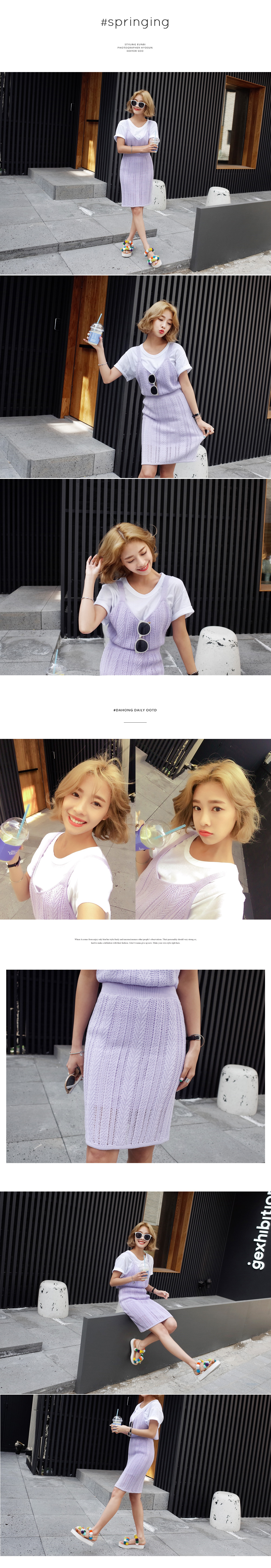 <font color=red><b>**雑誌Scawaii7月号掲載**</b></font>ケーブルニットミニマルビスチェ・全4色 | DHOLIC | 詳細画像2