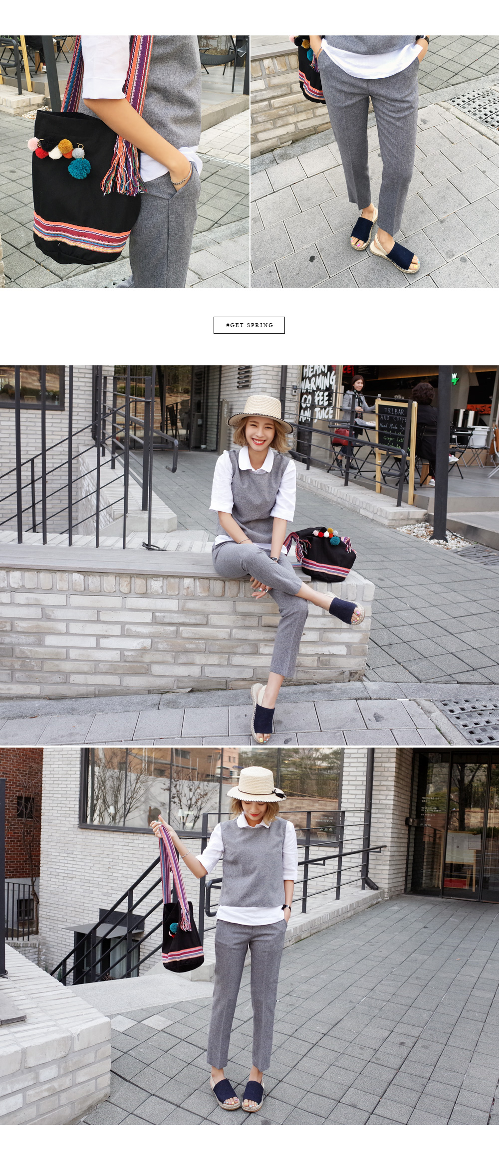 <font color=red><b>**雑誌掲載商品**</b></font>バックスリットブラウス&パンツセットアップ・全2色 | DHOLIC | 詳細画像6