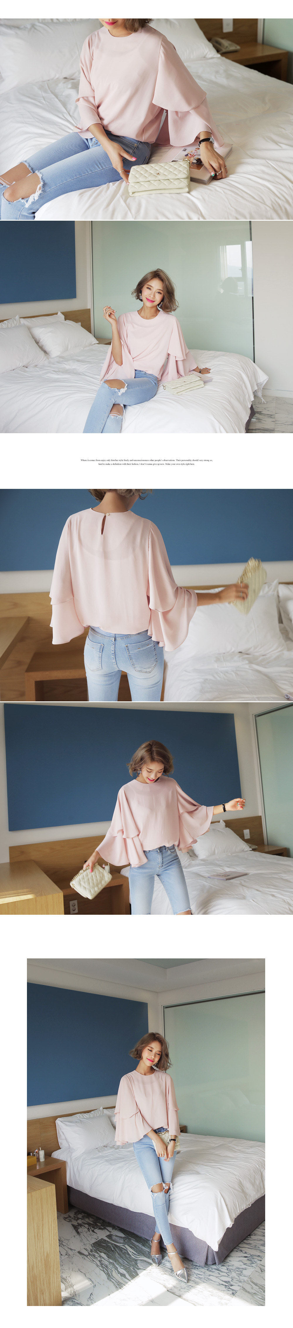 <DHOLIC オリジナル>ティアードラッフルスリーブラウス・全2色 | DHOLIC | 詳細画像7