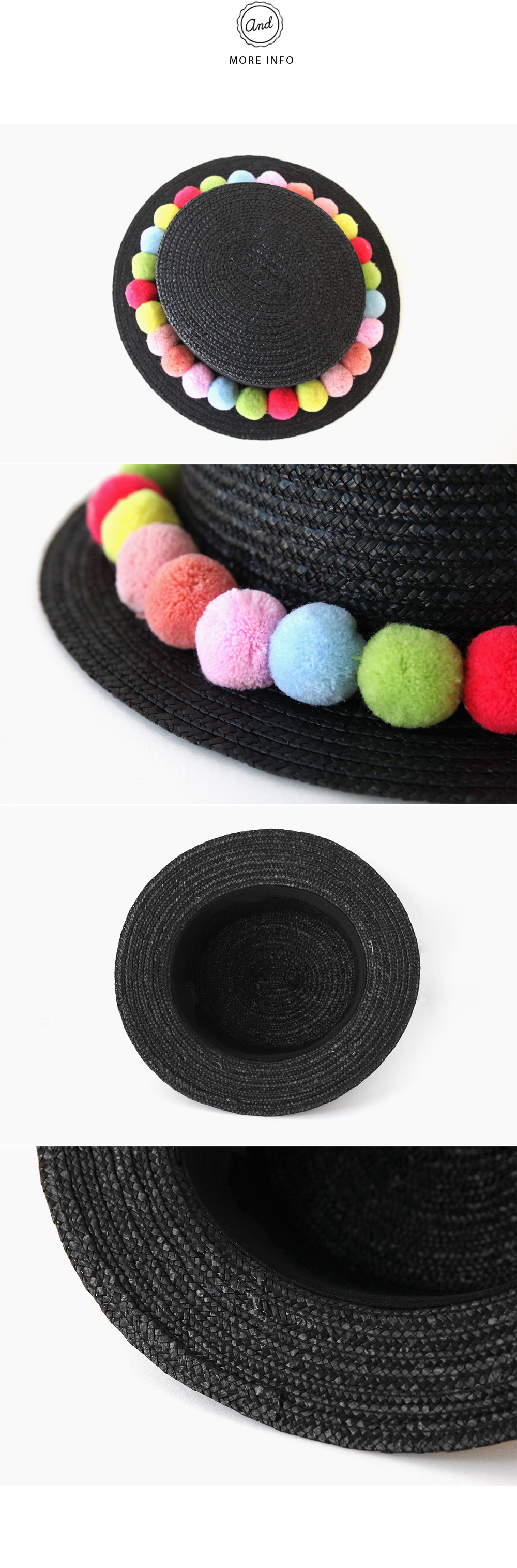 カラフルポンポンディテールカンカン帽・全2色 | DHOLIC | 詳細画像6