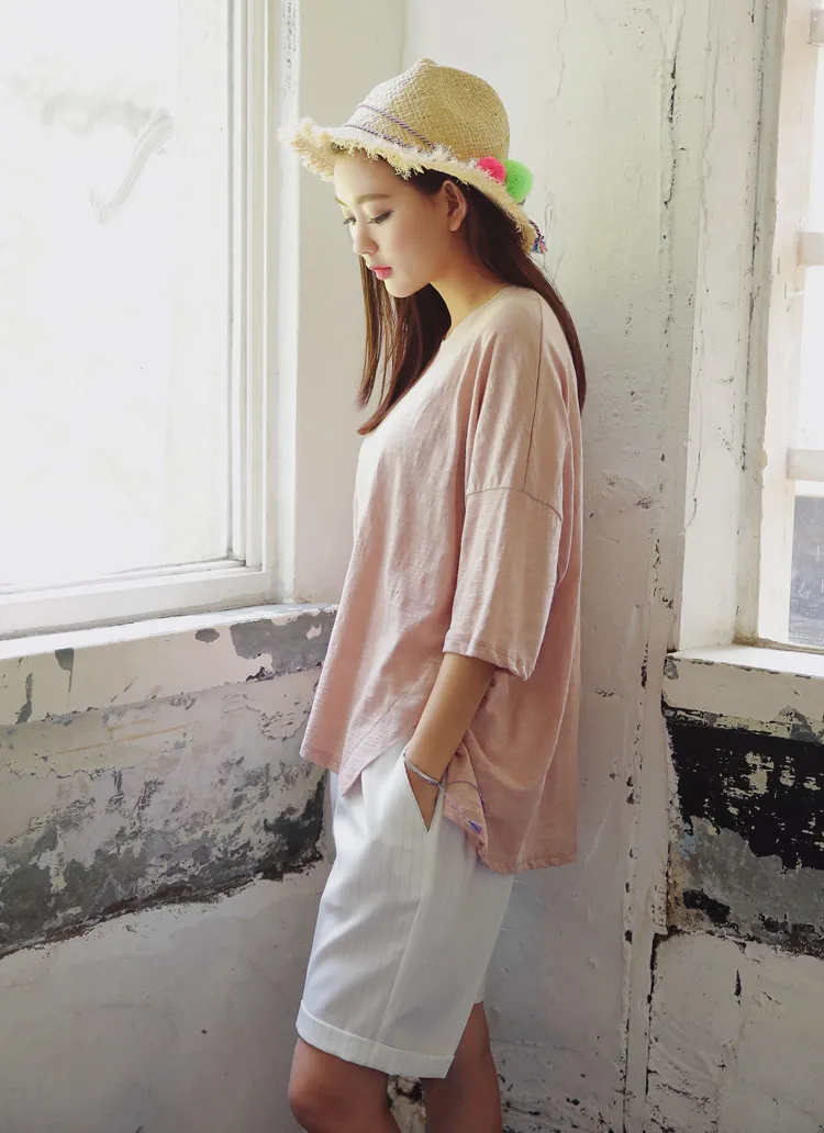 オーバーサイズスリットヘムTシャツ・全4色 | DHOLIC | 詳細画像1