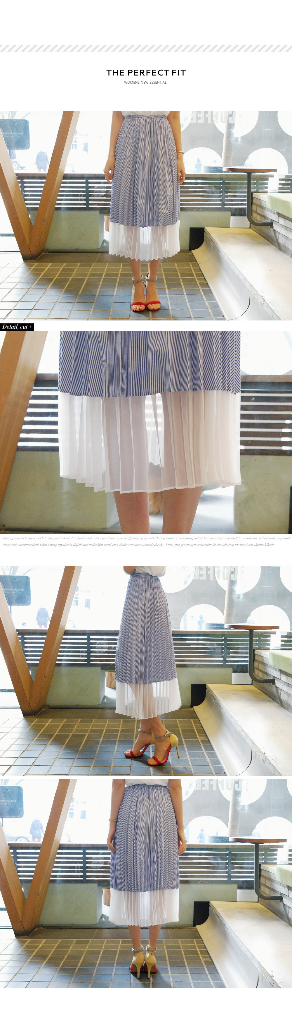 シースルーヘムプリーツロングスカート・全2色 | DHOLIC PLUS | 詳細画像2