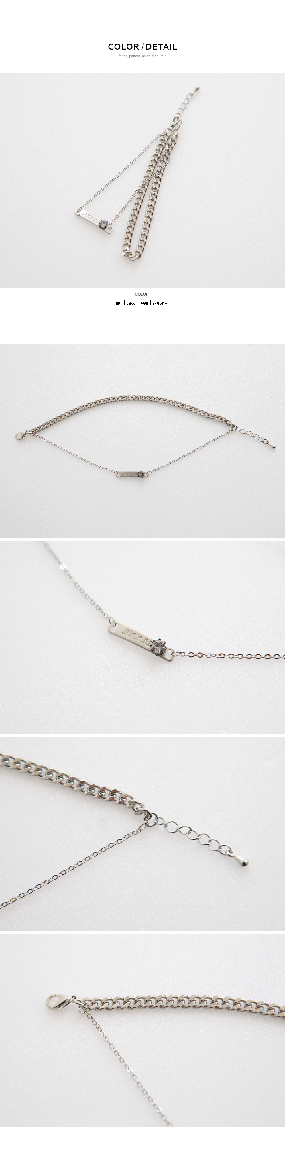 キュービックダブルチェーンブレスレット・全1色 | DHOLIC PLUS | 詳細画像6