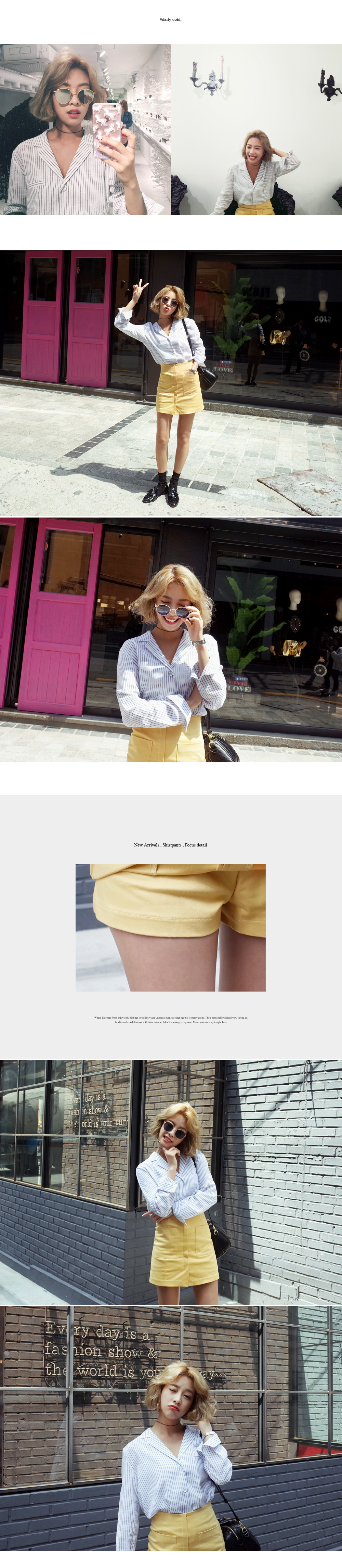 2ポケットミニマルキュロットスカート・全2色 | DHOLIC | 詳細画像4