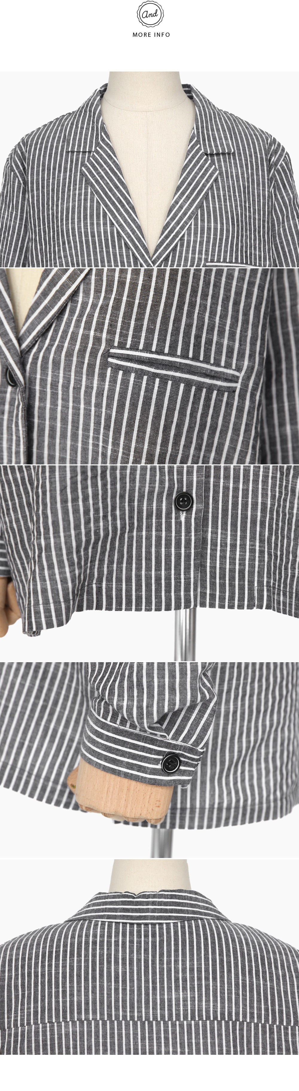 オープンカラーストライプシャツジャケット・全2色 | DHOLIC | 詳細画像10