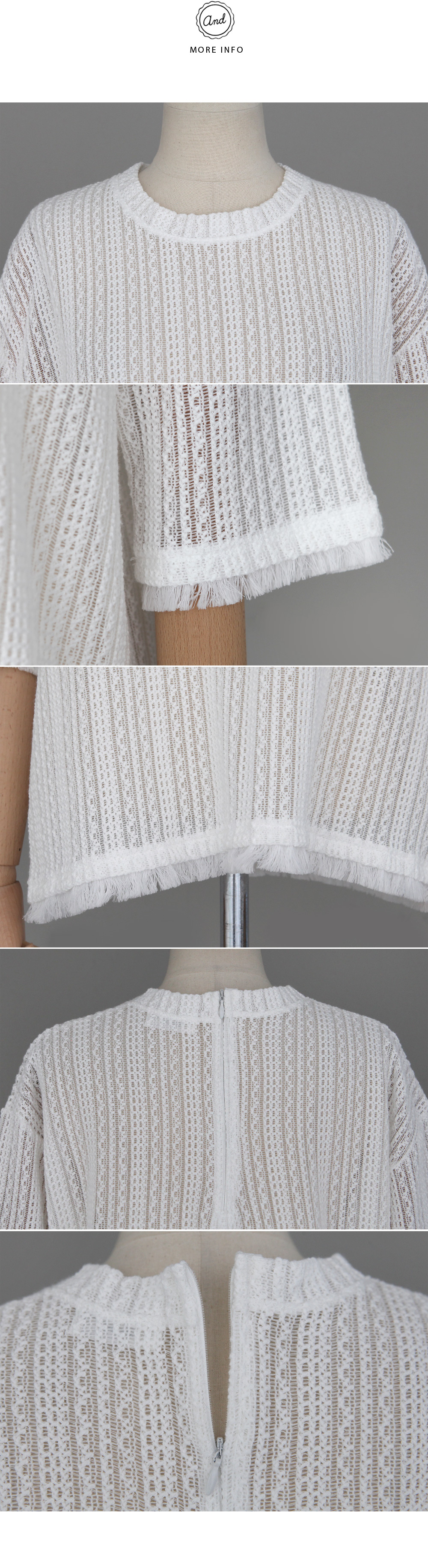 フリンジヘムローゲージニットTシャツ・全2色 | DHOLIC | 詳細画像7