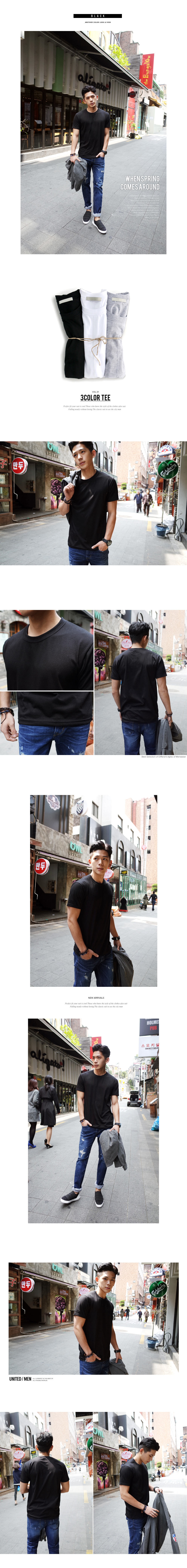 3SETコットン半袖Tシャツ・全3色セット | 詳細画像4