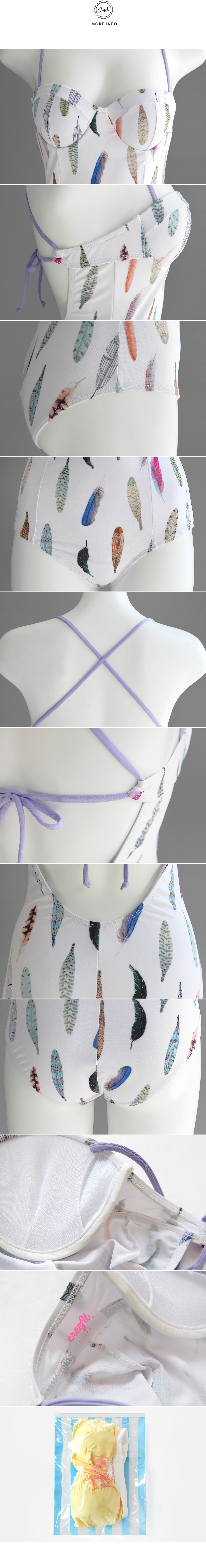 ユニークリーフパターンモノキニ・全2色 | DHOLIC | 詳細画像11