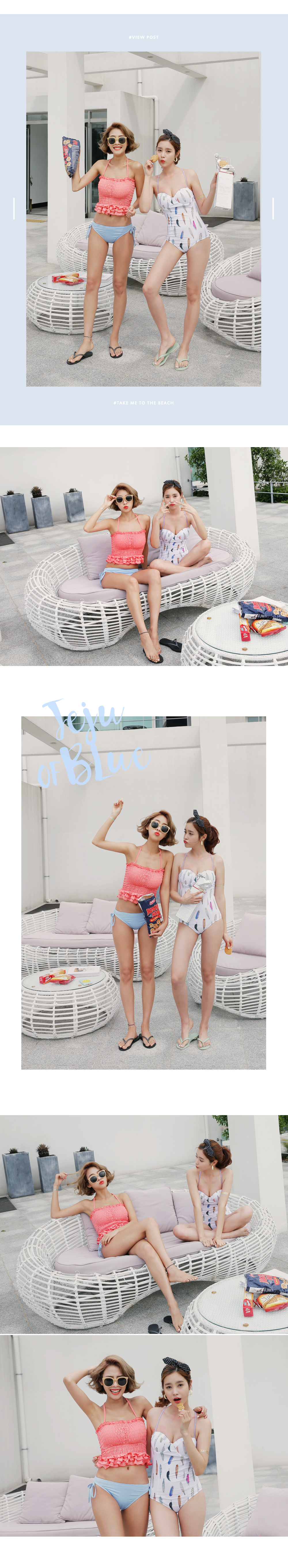 ユニークリーフパターンモノキニ・全2色 | DHOLIC | 詳細画像8