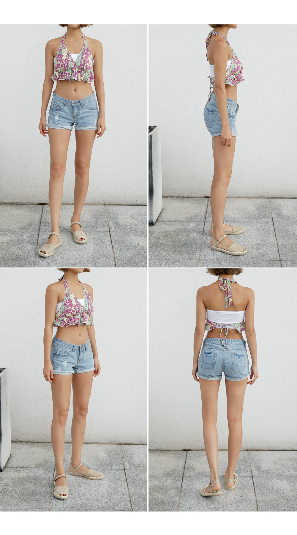 エスニックフリルヘムネックストラップビスチェ・全2色 | DHOLIC | 詳細画像6