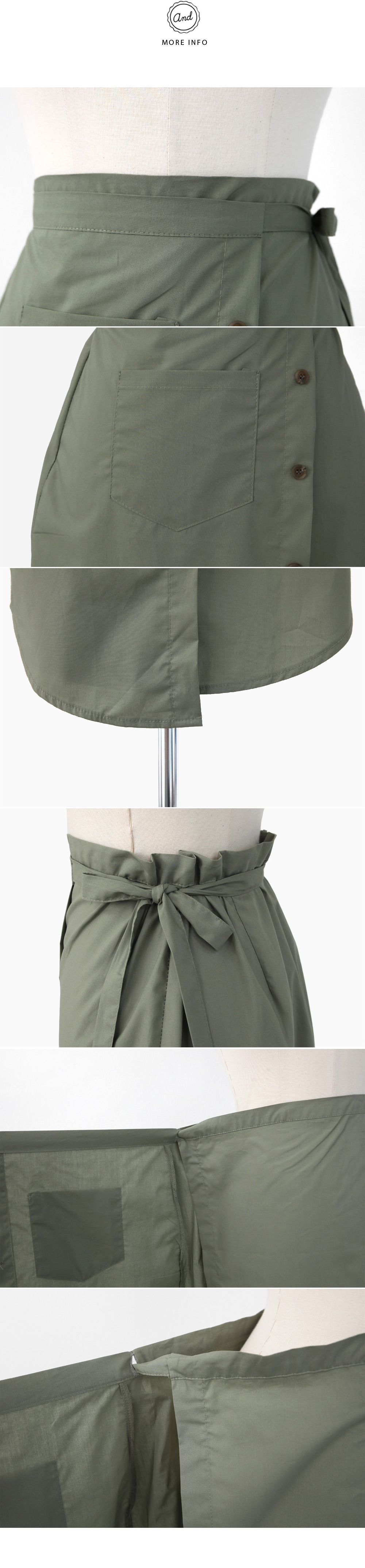 ボタンアップロング丈ラップスカート・全3色 | DHOLIC | 詳細画像6