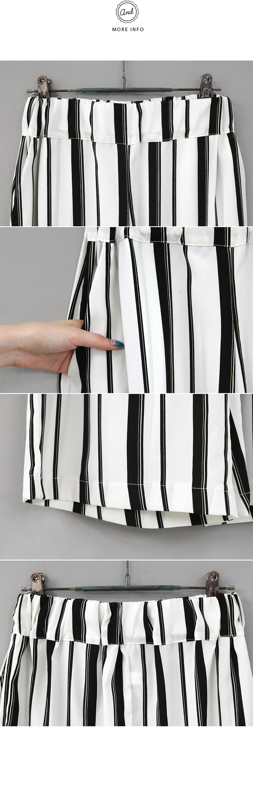 <font color=red><b>**雑誌JELLY9月号掲載**</b></font>マルチストライプイージーワイドパンツ・全3色 | DHOLIC | 詳細画像6