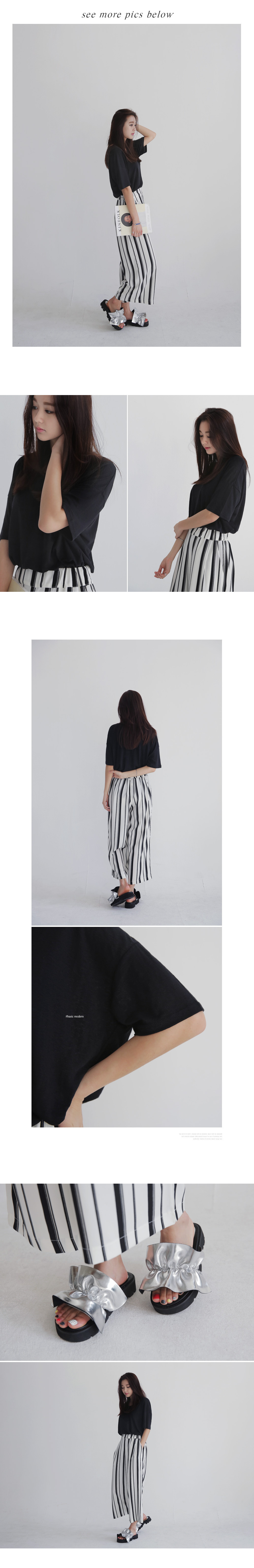 <font color=red><b>**雑誌JELLY9月号掲載**</b></font>マルチストライプイージーワイドパンツ・全3色 | DHOLIC | 詳細画像3