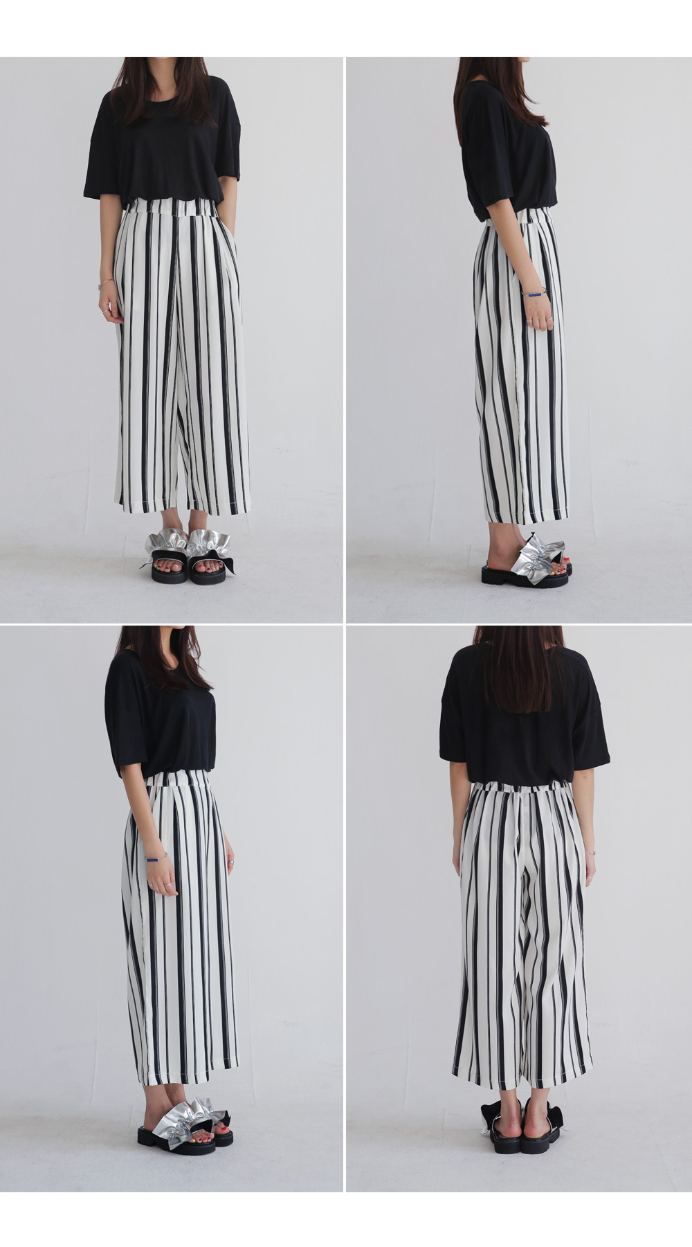 <font color=red><b>**雑誌JELLY9月号掲載**</b></font>マルチストライプイージーワイドパンツ・全3色 | DHOLIC | 詳細画像5