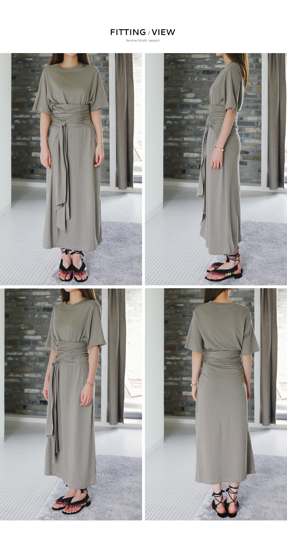 ウエストロングタイワンピース・全2色 | DHOLIC PLUS | 詳細画像6