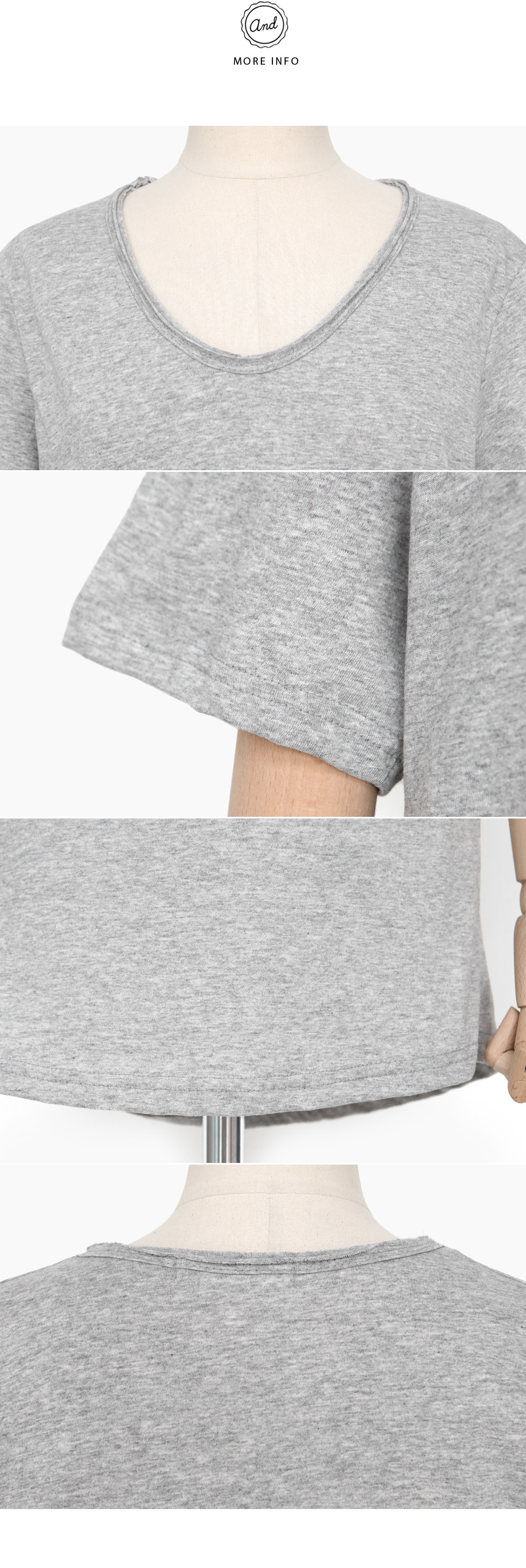スクープネックコットンTシャツ・全6色 | DHOLIC | 詳細画像11