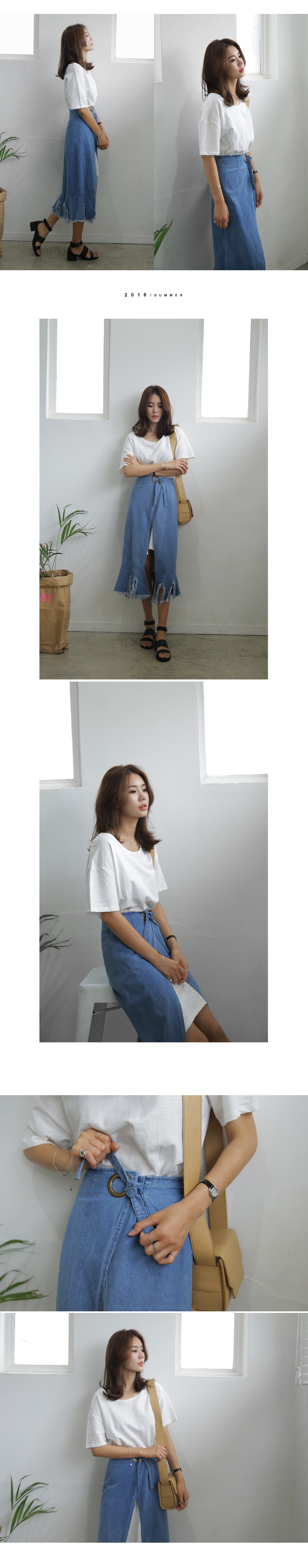 Tシャツワンピ&デニムラップスカートSET・全2色 | DHOLIC | 詳細画像3