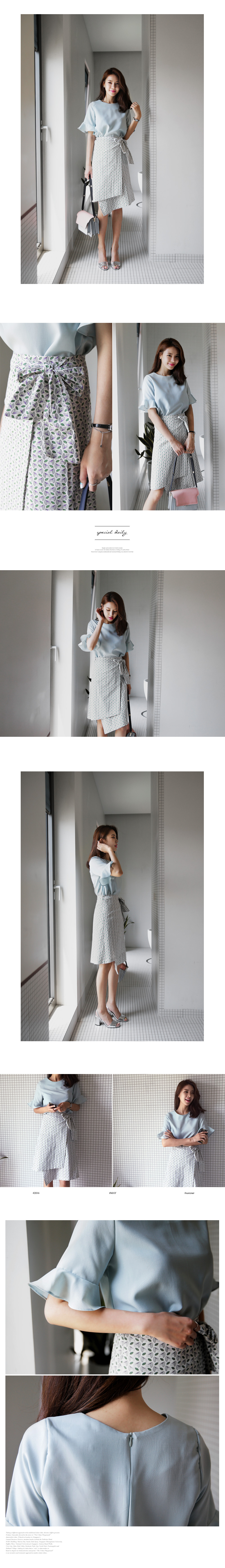 アンバランスヘムリーフパターンラップスカート・全2色 | DHOLIC | 詳細画像2