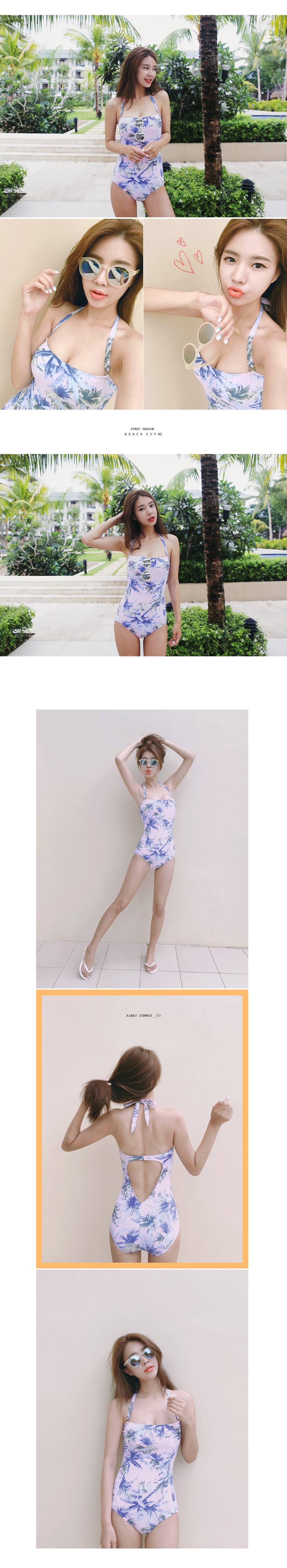 UPF50+パームツリーワンピーススイムウェア・全2色 | DHOLIC | 詳細画像4