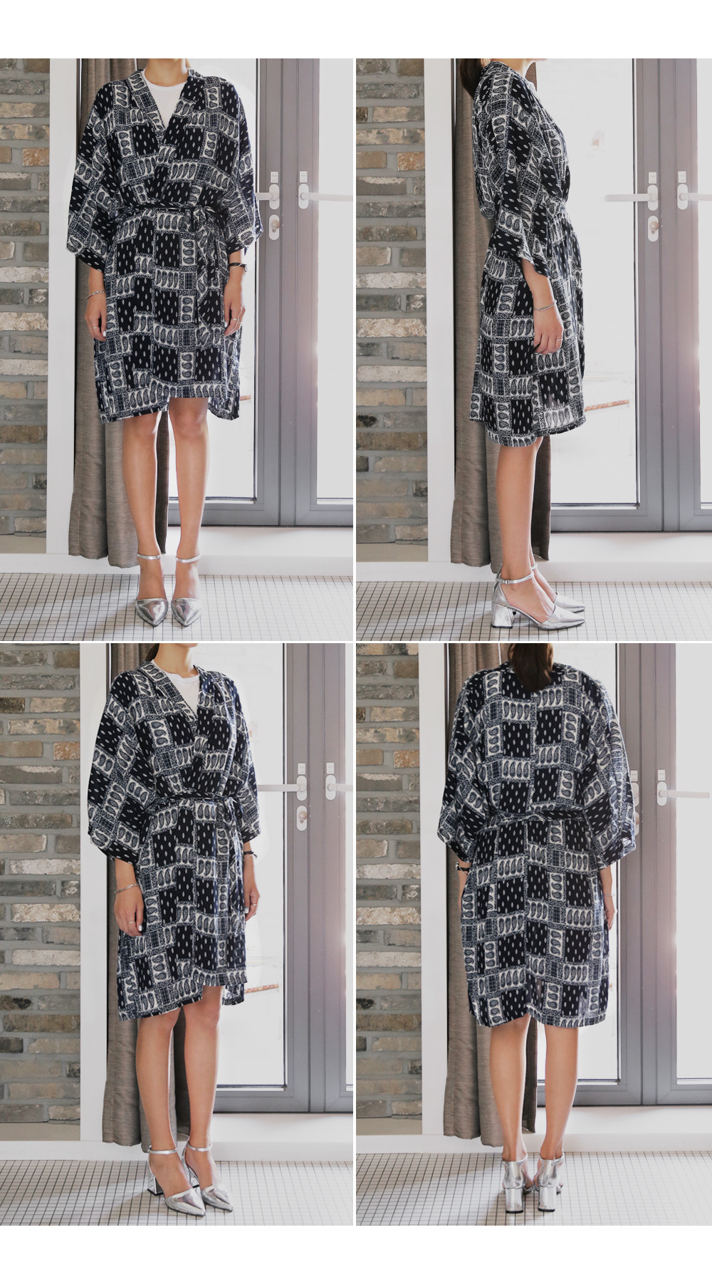 ペイズリーパターンミディアムガウン・全2色 | DHOLIC | 詳細画像5