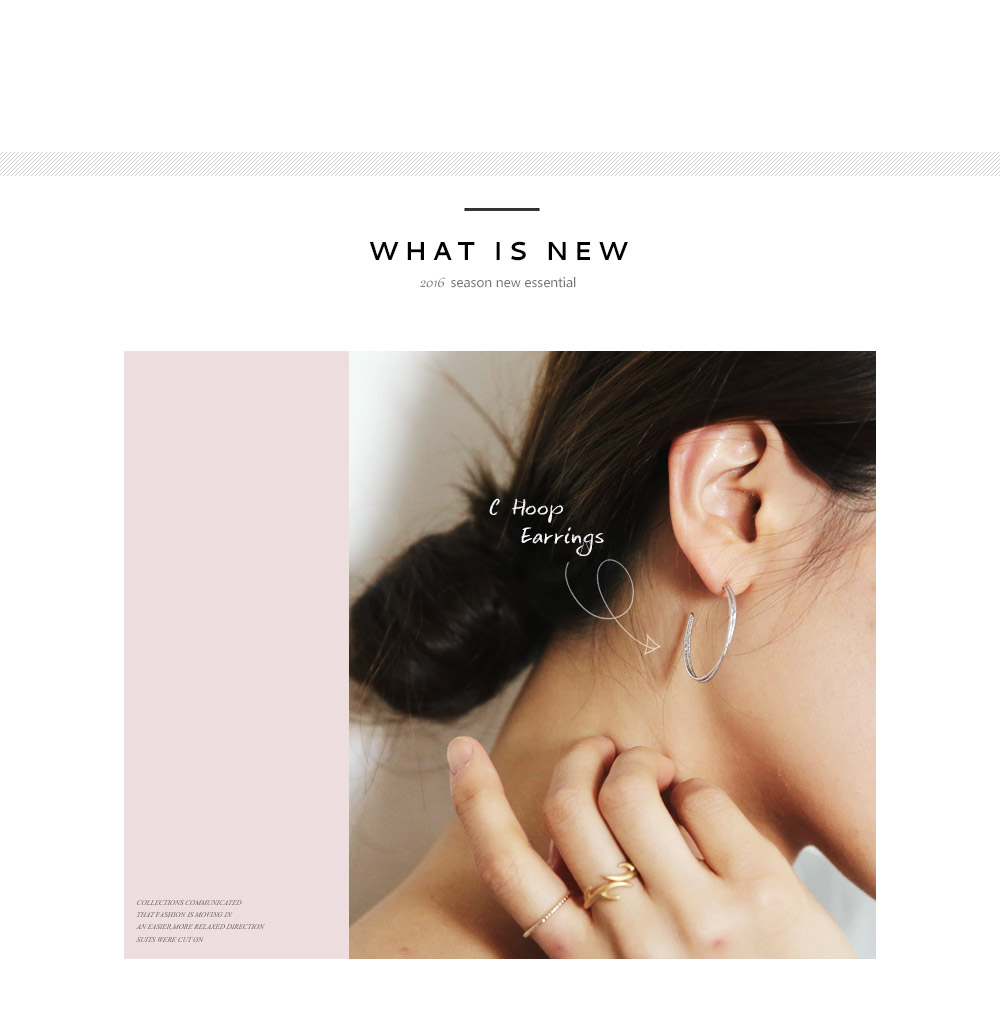 レイヤードCリングピアス・全4色 | DHOLIC PLUS | 詳細画像2