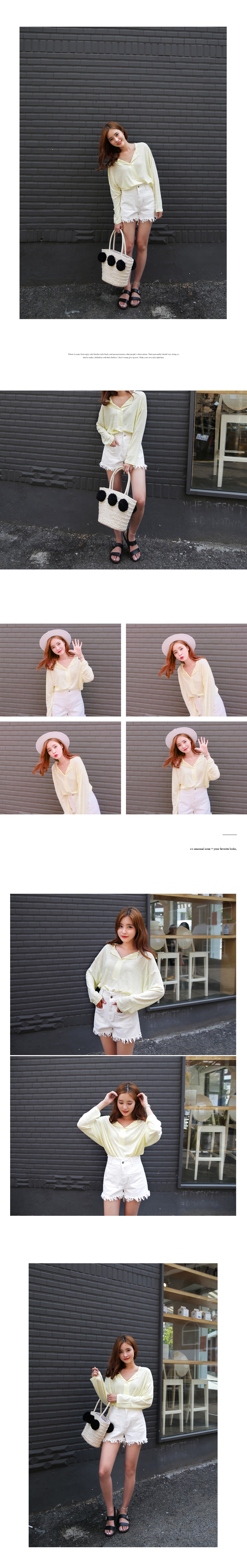リネン混ネックスリットロングスリーブTシャツ・全4色 | DHOLIC | 詳細画像2