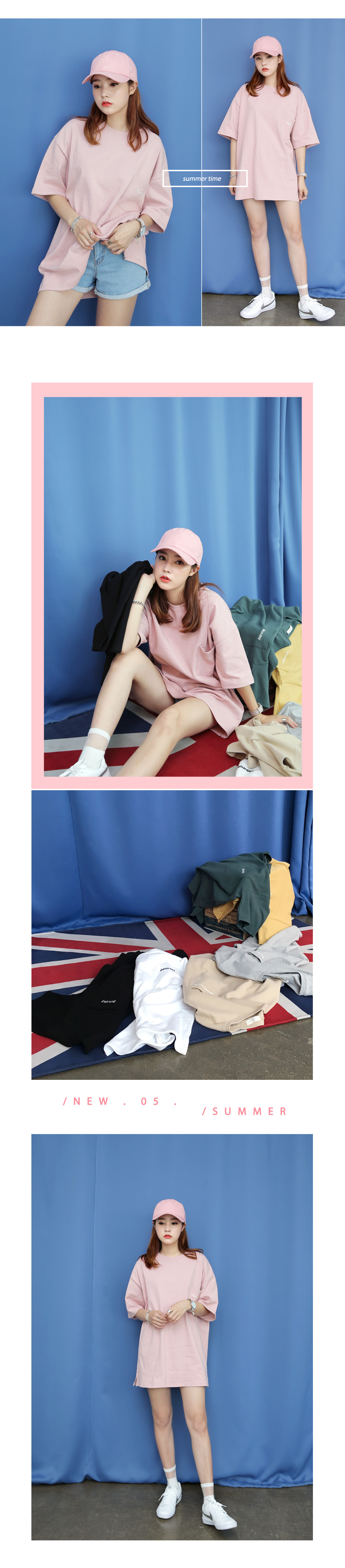 ユニークレタリング刺繍ビックTシャツ・全7色 | DHOLIC | 詳細画像4