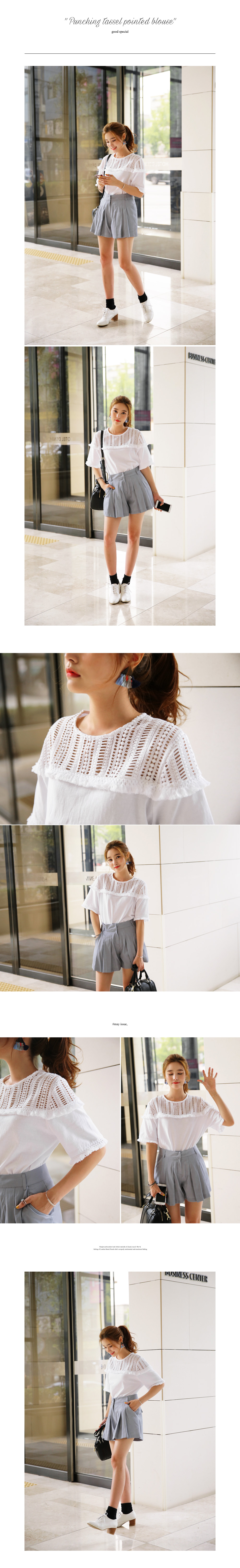 レースフリンジディテールTシャツ・全2色 | DHOLIC | 詳細画像2