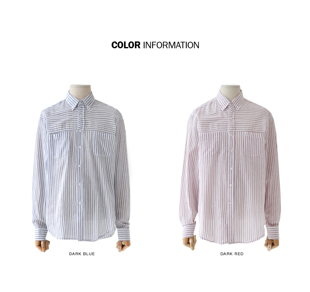 3ストライプボタンダウンカラーシャツ・全2色 | 詳細画像2