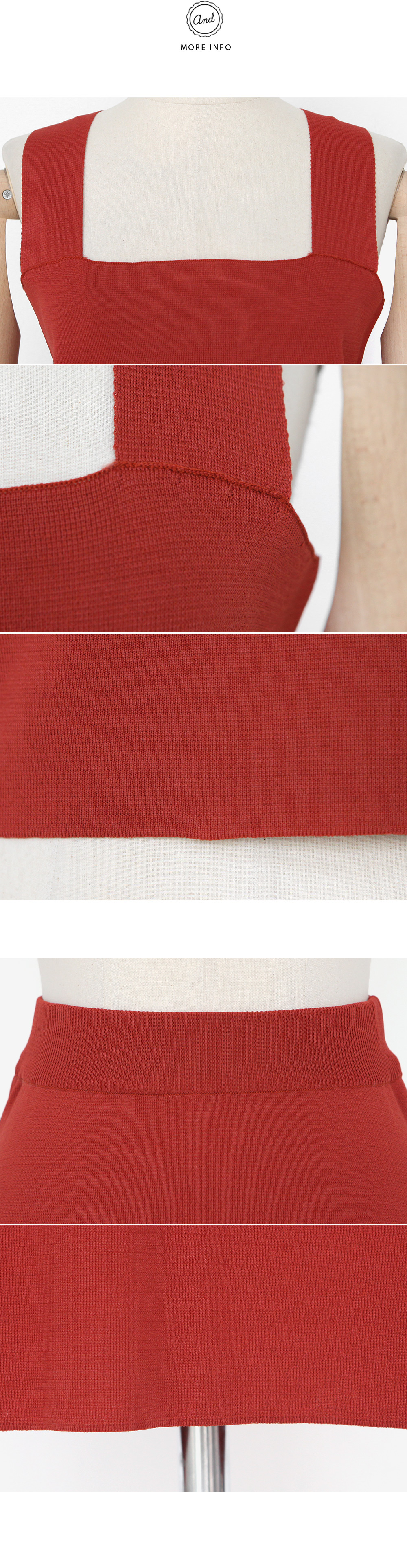 ニットスリーブレス&フレアミディスカートSET・全3色 | DHOLIC | 詳細画像6