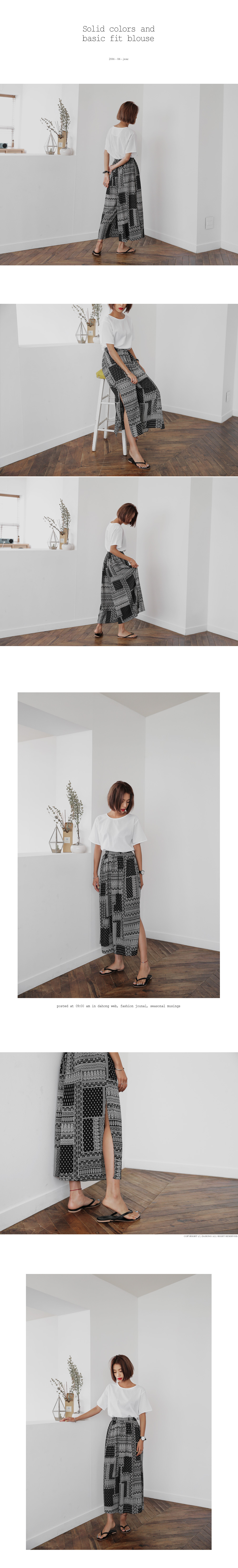 エスニックパターンディープスリットワイドパンツ・全3色 | DHOLIC | 詳細画像2